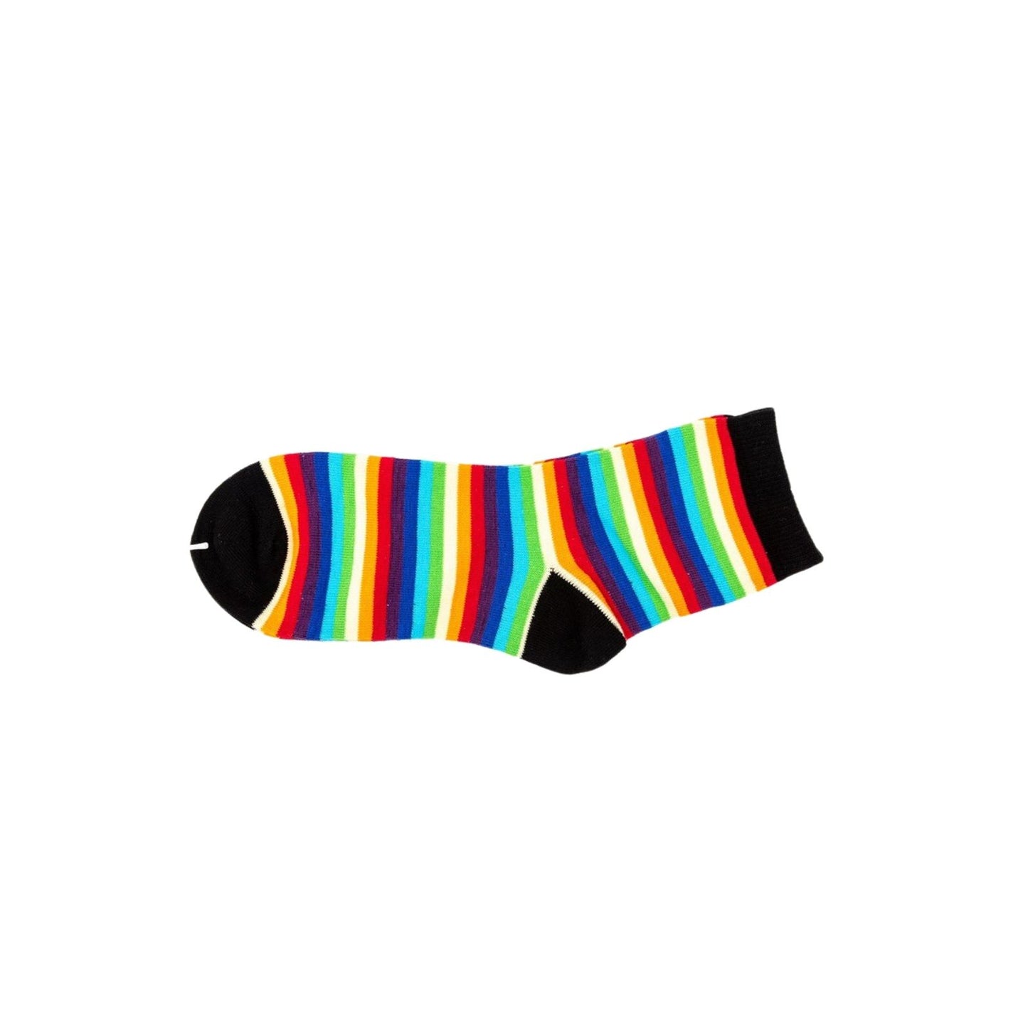 Rainbow Stripe Ladies Crew Cotton Socks Womens Casual Sports Socks 2-8 - Pantsnsox