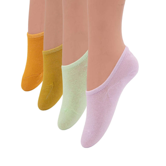 4 Pairs No Show Liner Women Cotton Socks