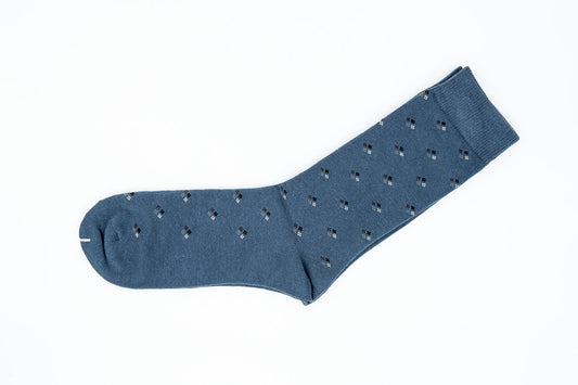 Mens Crew Comfort Business Casual Pure Cotton Navy Blue Men Socks 6-11 - Pantsnsox