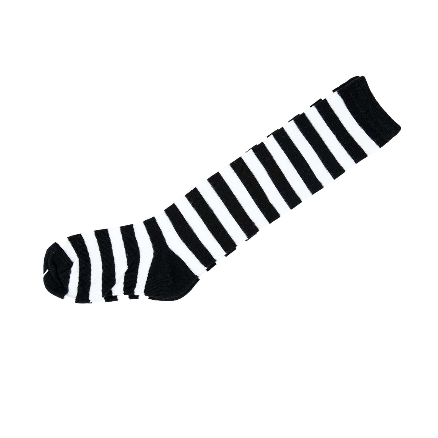 Black and White Striped Womens Knee High Socks Party Costume