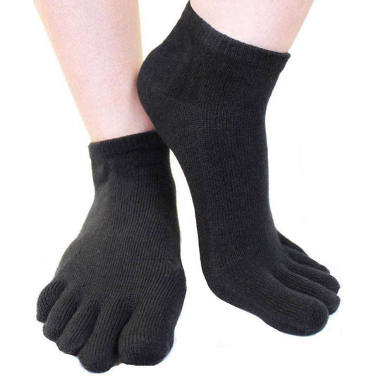 Toe Socks 3 Pack of Set Cotton Ankle Five Finger Socks - Pantsnsox