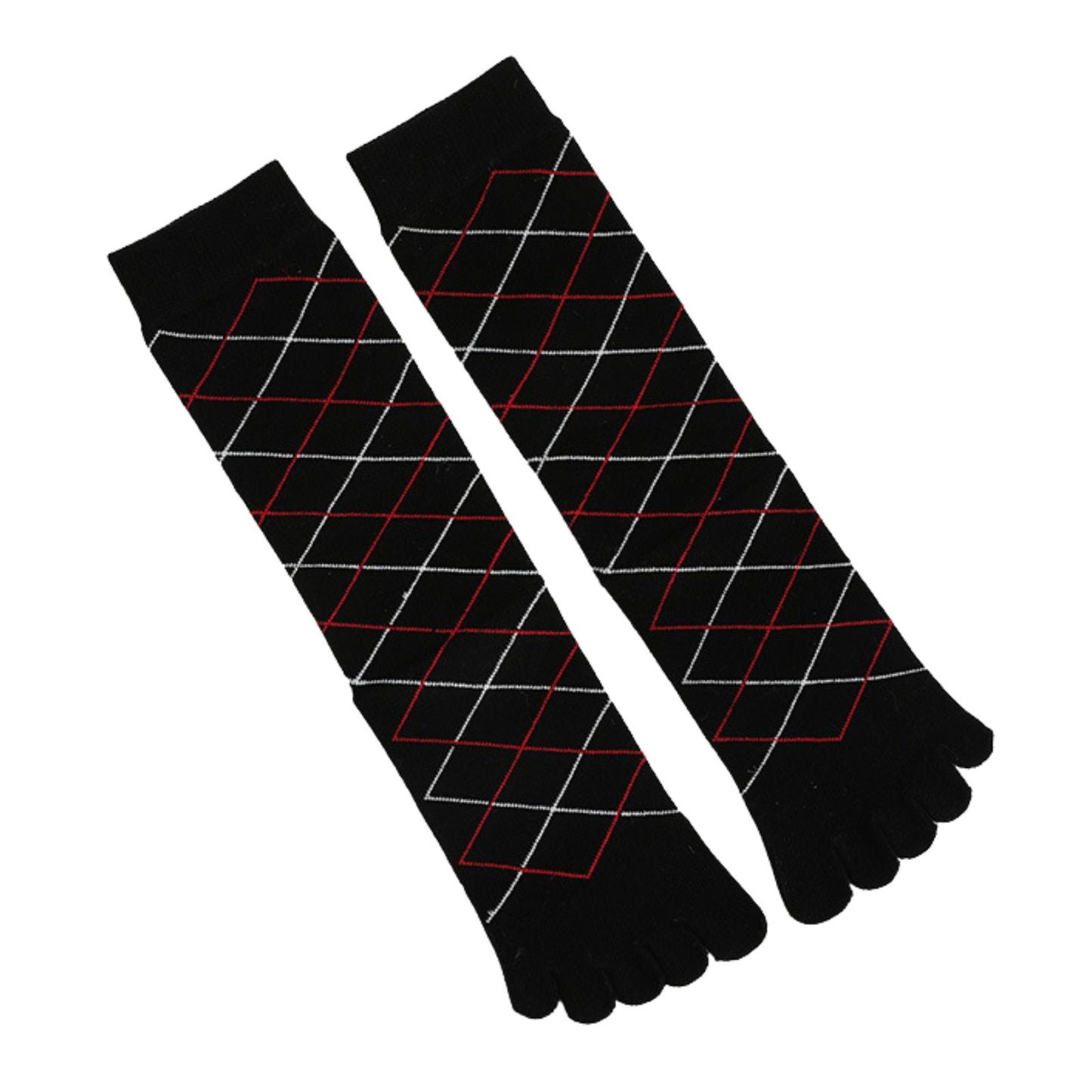 Mens 3 Pairs Argyle Over Toe Socks