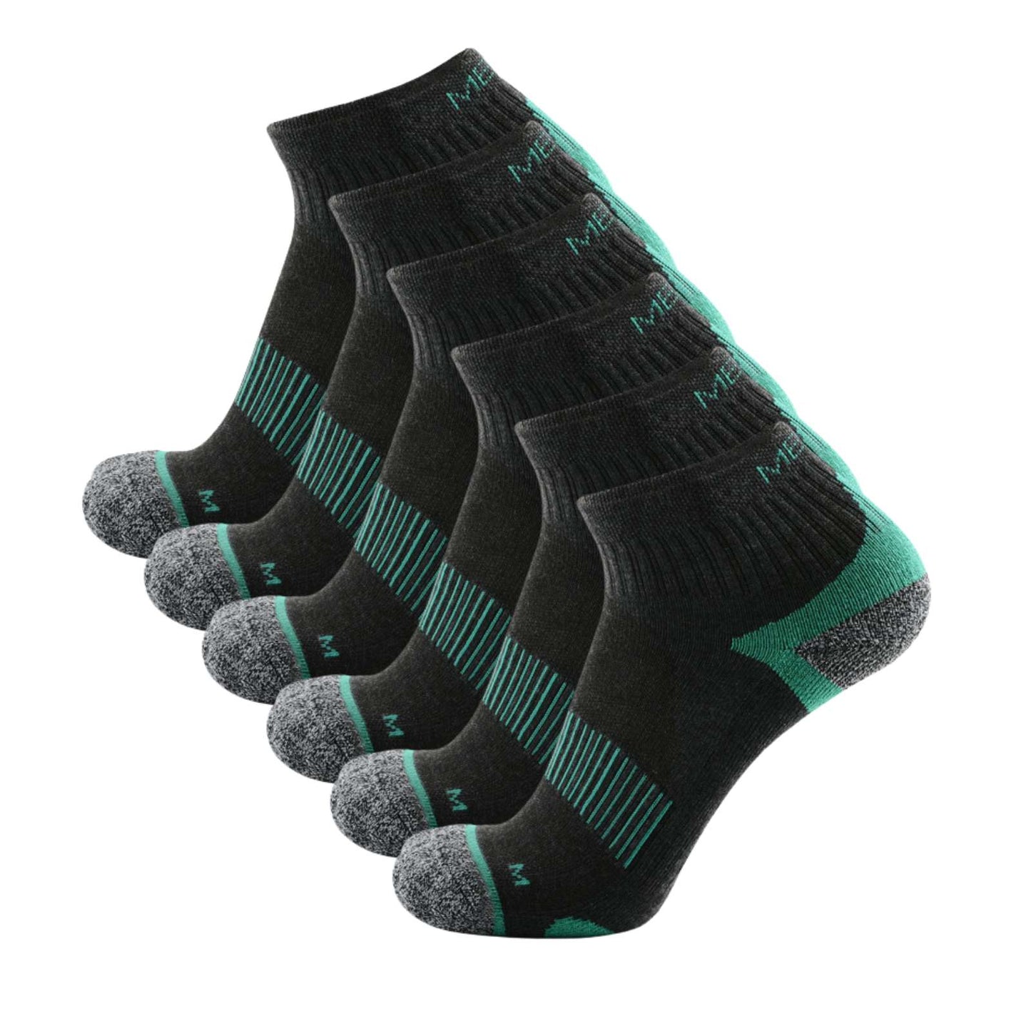 6 x Anti-blister Ankle Athletic Half Cushioned Socks