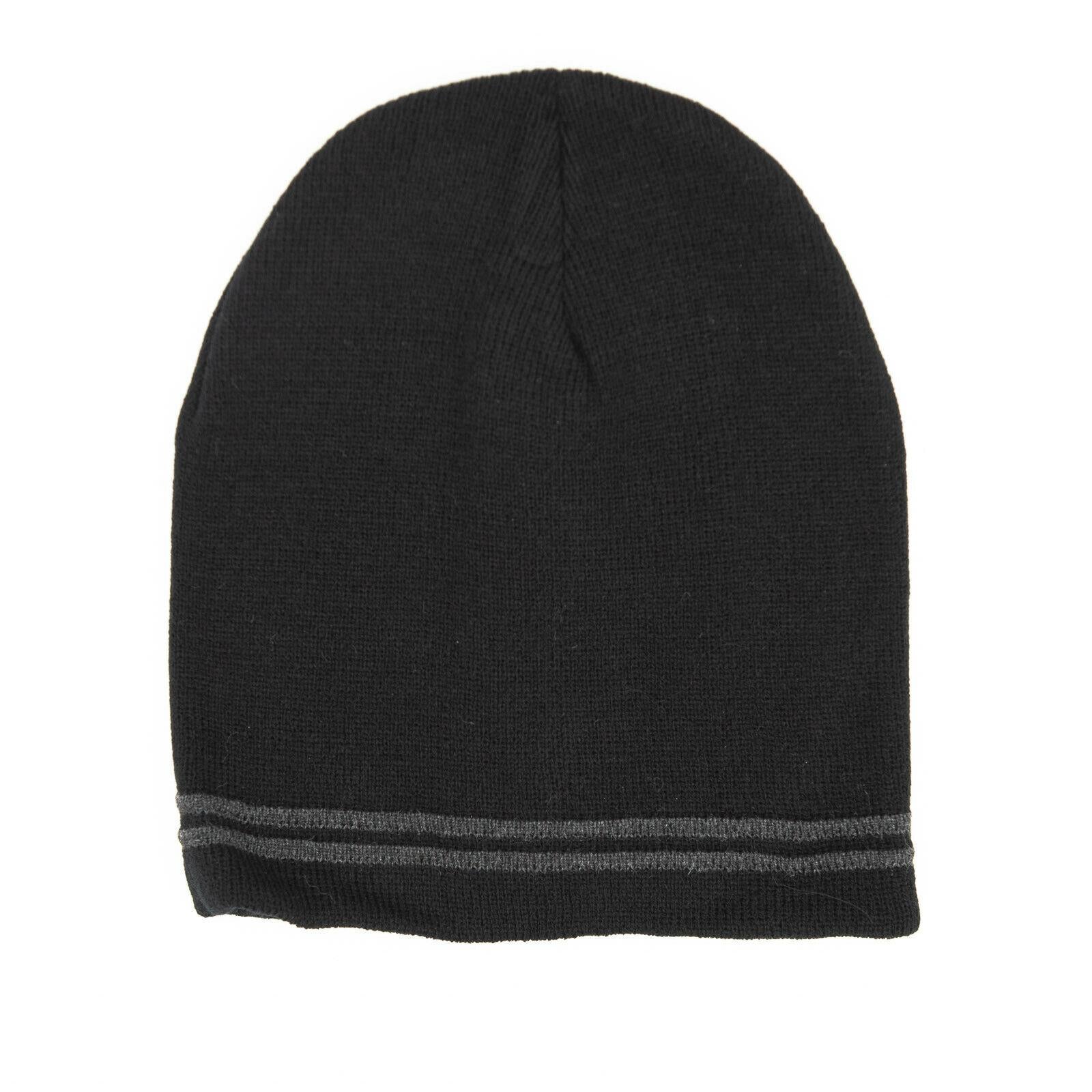 Men Warm Hat Beanie Cap Winter Knit Ski Plain Cuff Mens Slouchy Hats AU Stock - Pantsnsox
