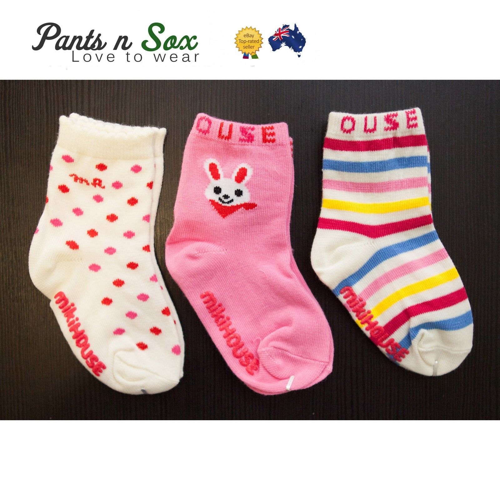 Kids Rabbit Rainbow Dot Girls Cotton Socks 1 to 3 Year Spandex Gift - Pantsnsox