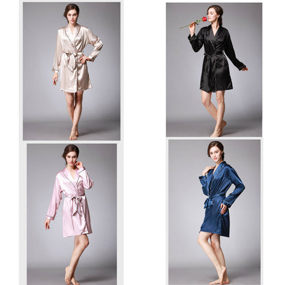 Womens Silk Feel Sexy Nightie Sleepwear Lingerie Nightdress Pajamas AU Stock - Pantsnsox