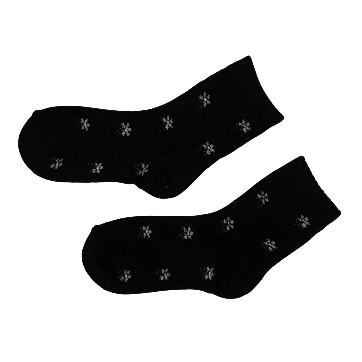 4 Pairs Ladies Floral Wool Socks - Pantsnsox