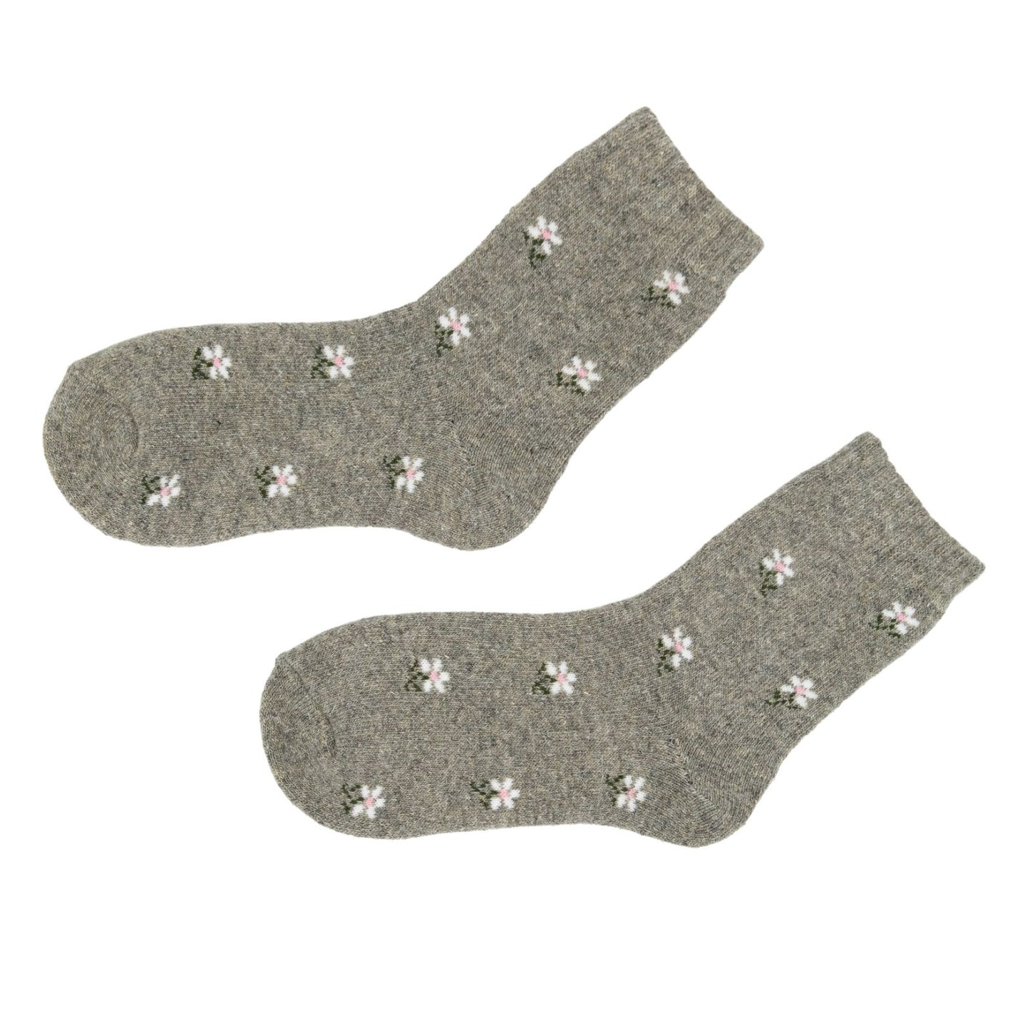 4 Pairs Ladies Floral Wool Socks - Pantsnsox