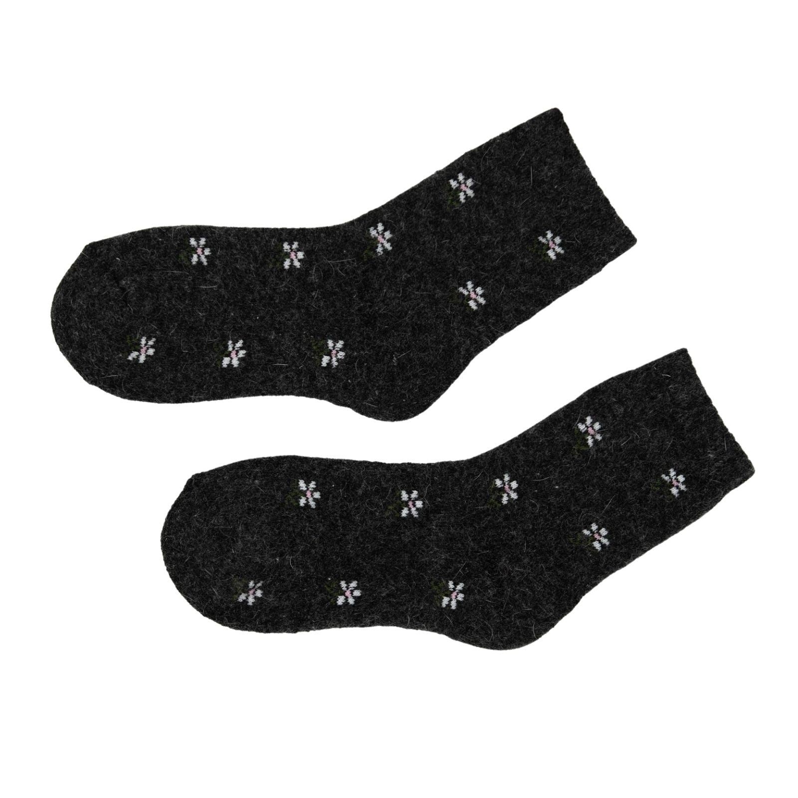 4 Pairs Ladies Floral Wool Socks - Pantsnsox